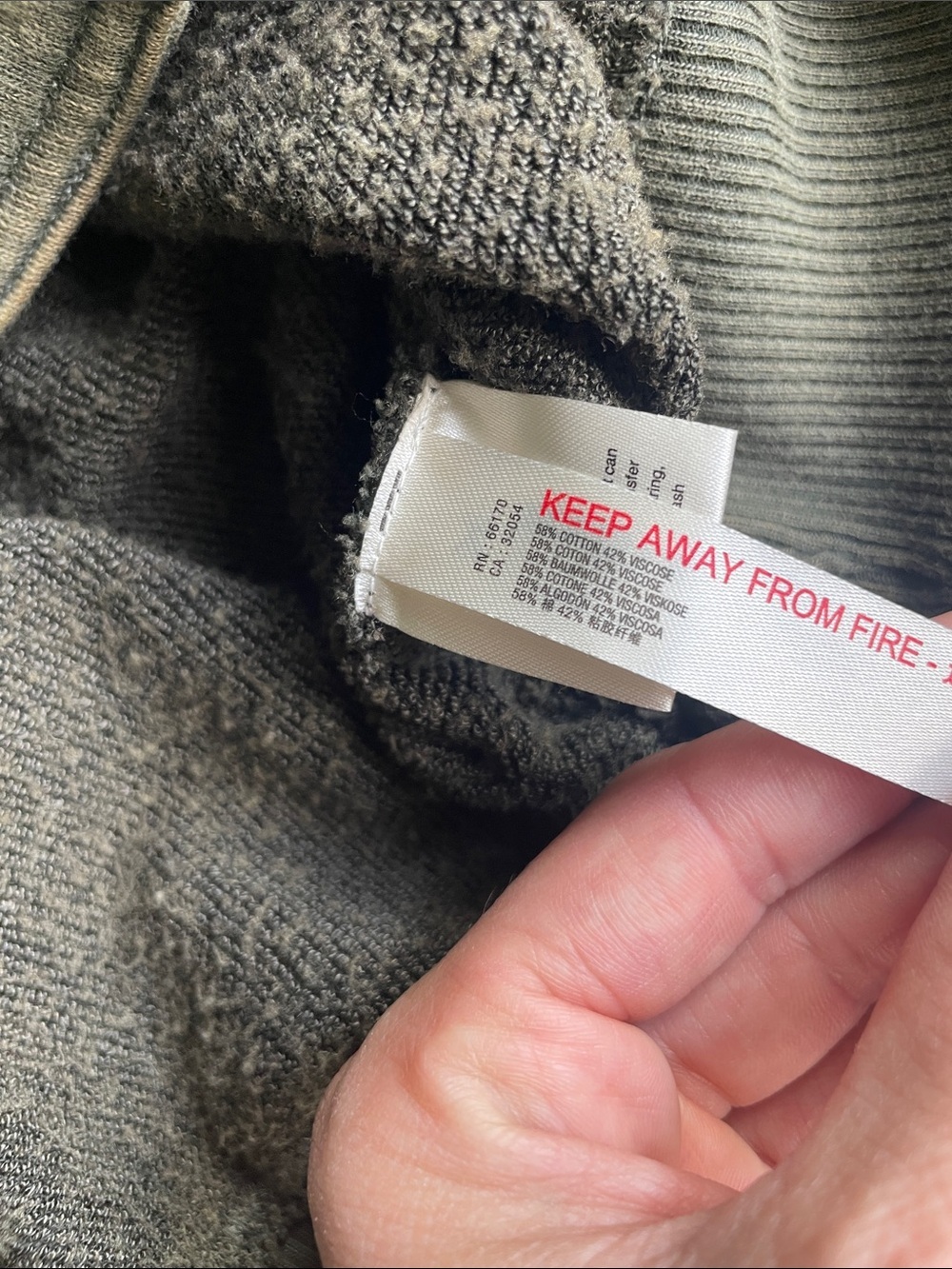 Free People Movement Washed Olive Oversized Zipped Hoodie with Drawstrings - Picture 11 of 12